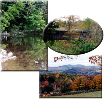 Views of the Vermont countryside where Sweet Crunch Bake Shop is located.